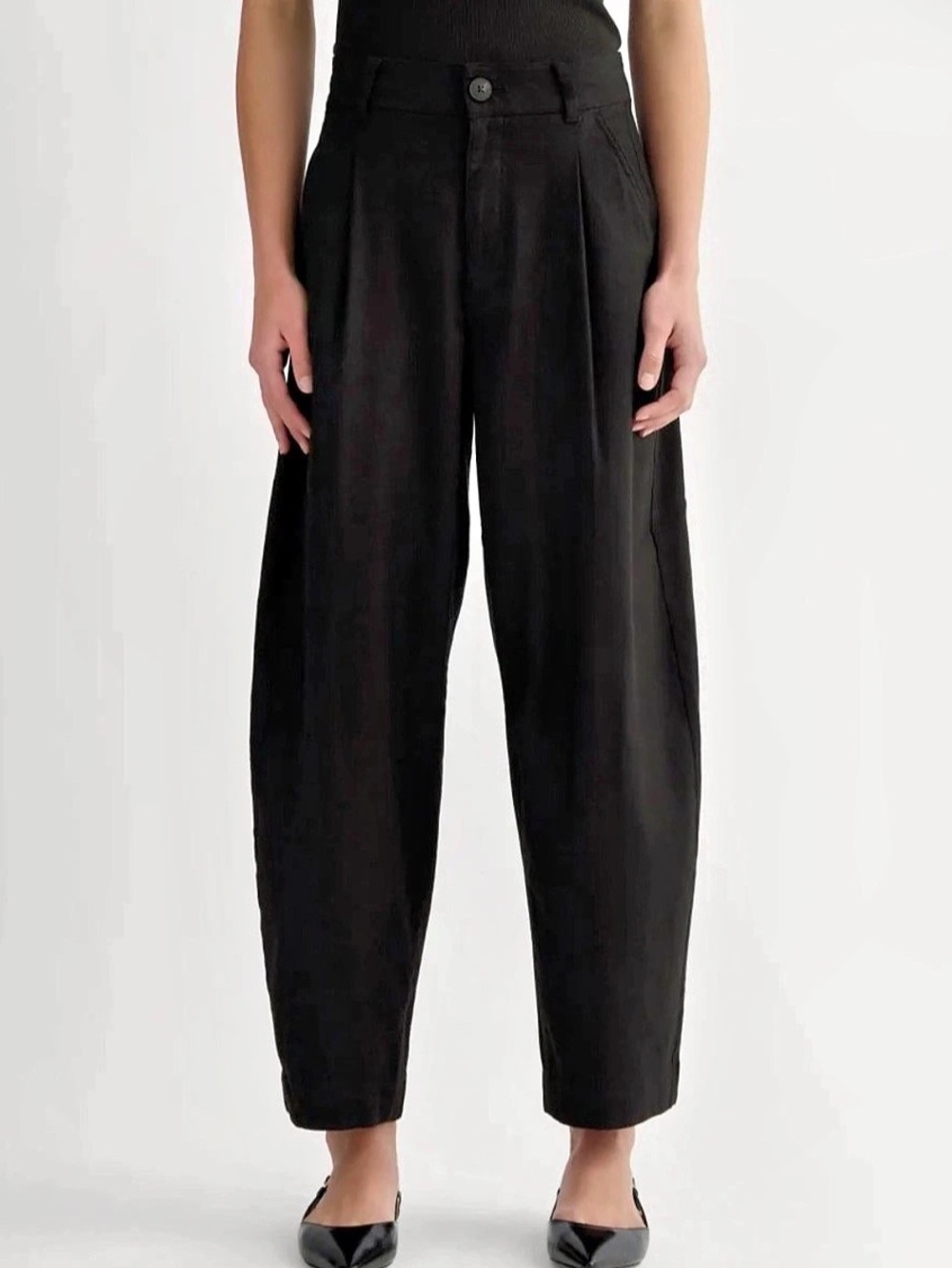 Everlane Everywhere Pant Linen Ankle Pants in Black